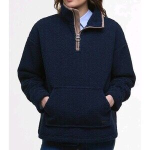 Womens Barbour Bamburgh Half-Zip Blue Fleece SZ6